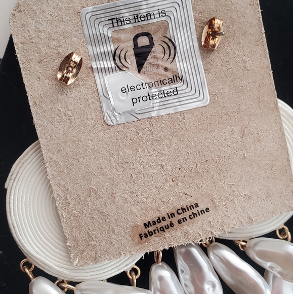 New Anthropologie Lake Life Circle Preppy Ivory Earrings - Picture 5 of 12